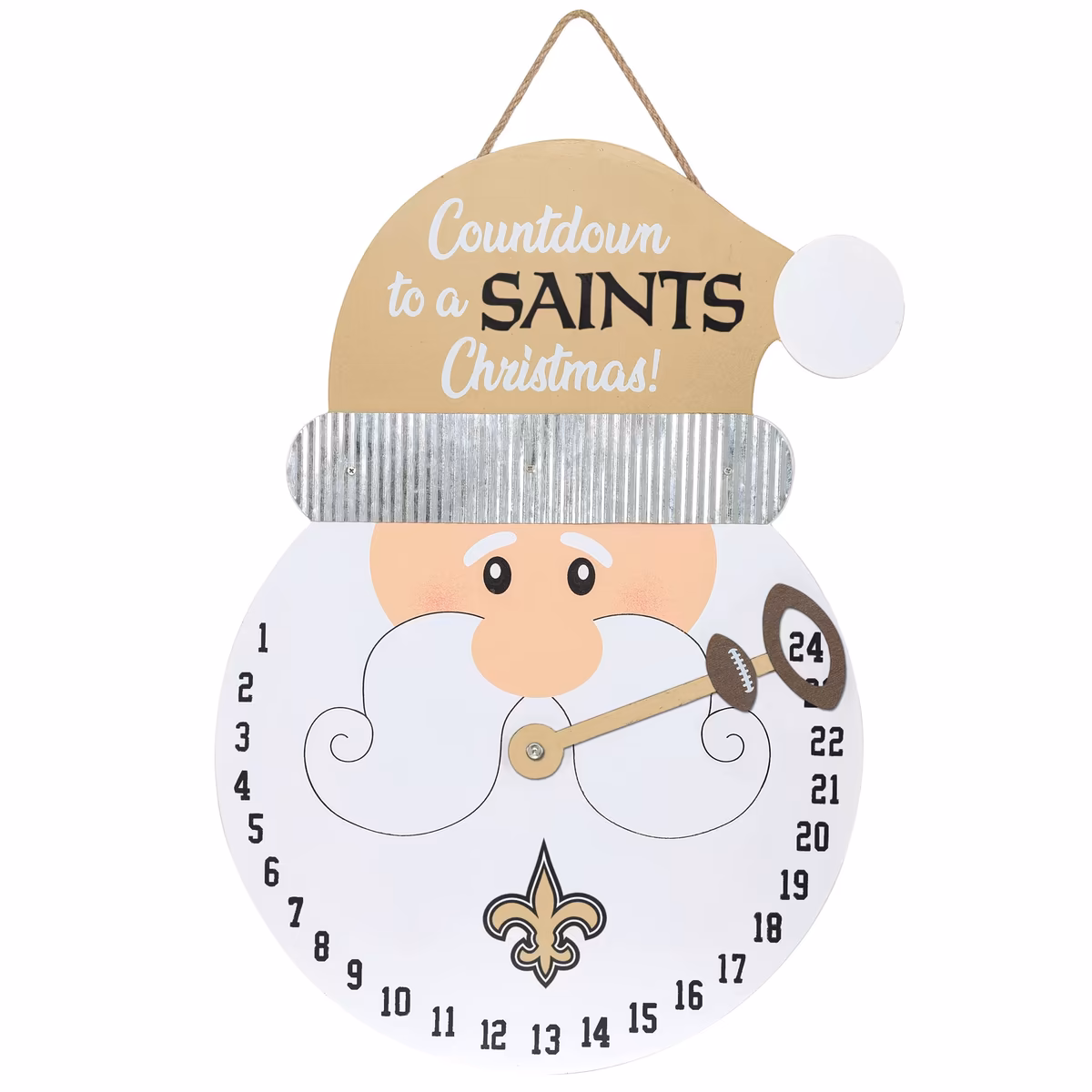 FOCO New Orleans Saints Countdown Santa Sign 1 FOCO New Orleans Saints Countdown Santa Sign