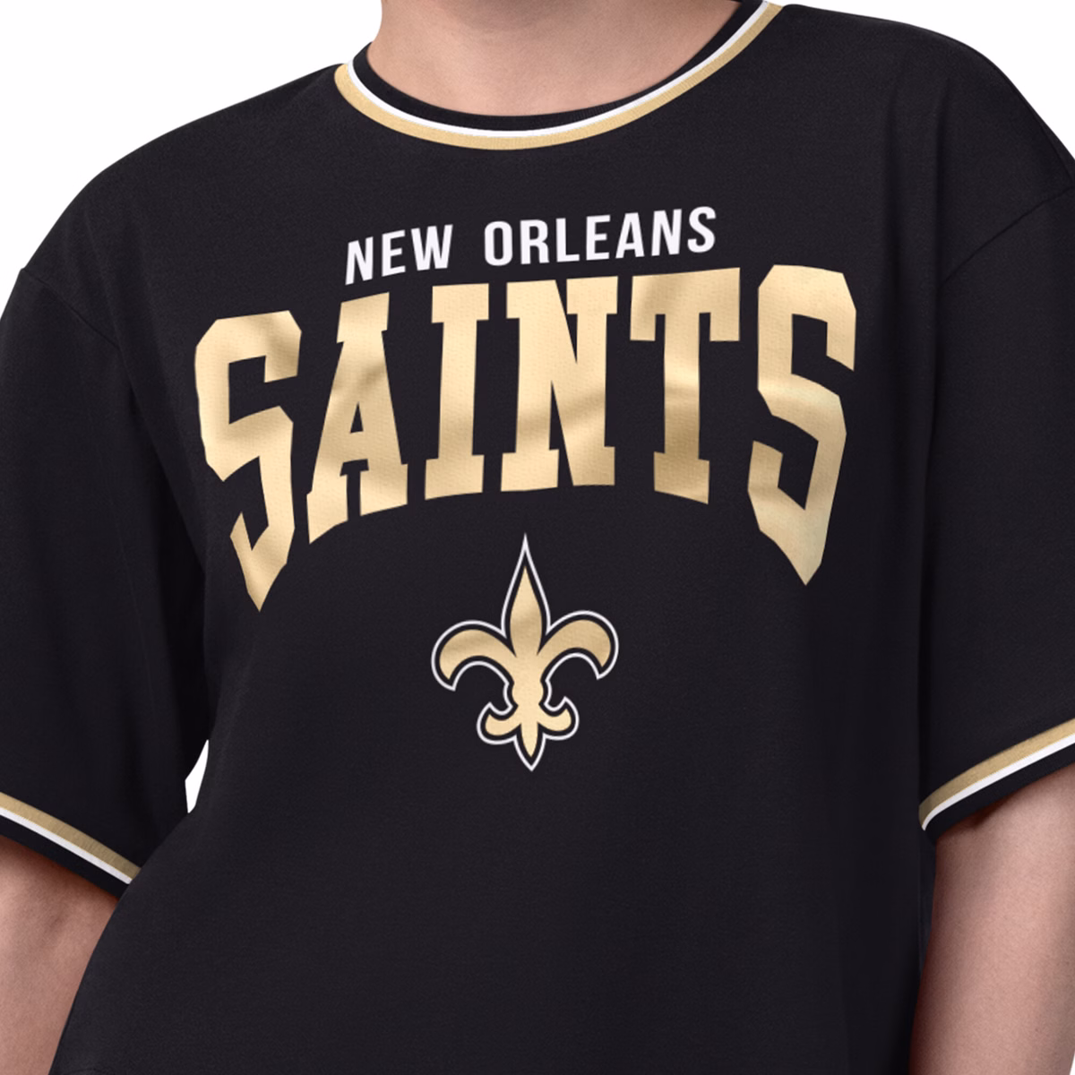 Women's Starter Black New Orleans Saints Ace Cropped T-Shirt 4 Women's Starter Black New Orleans Saints Ace Cropped T-Shirt