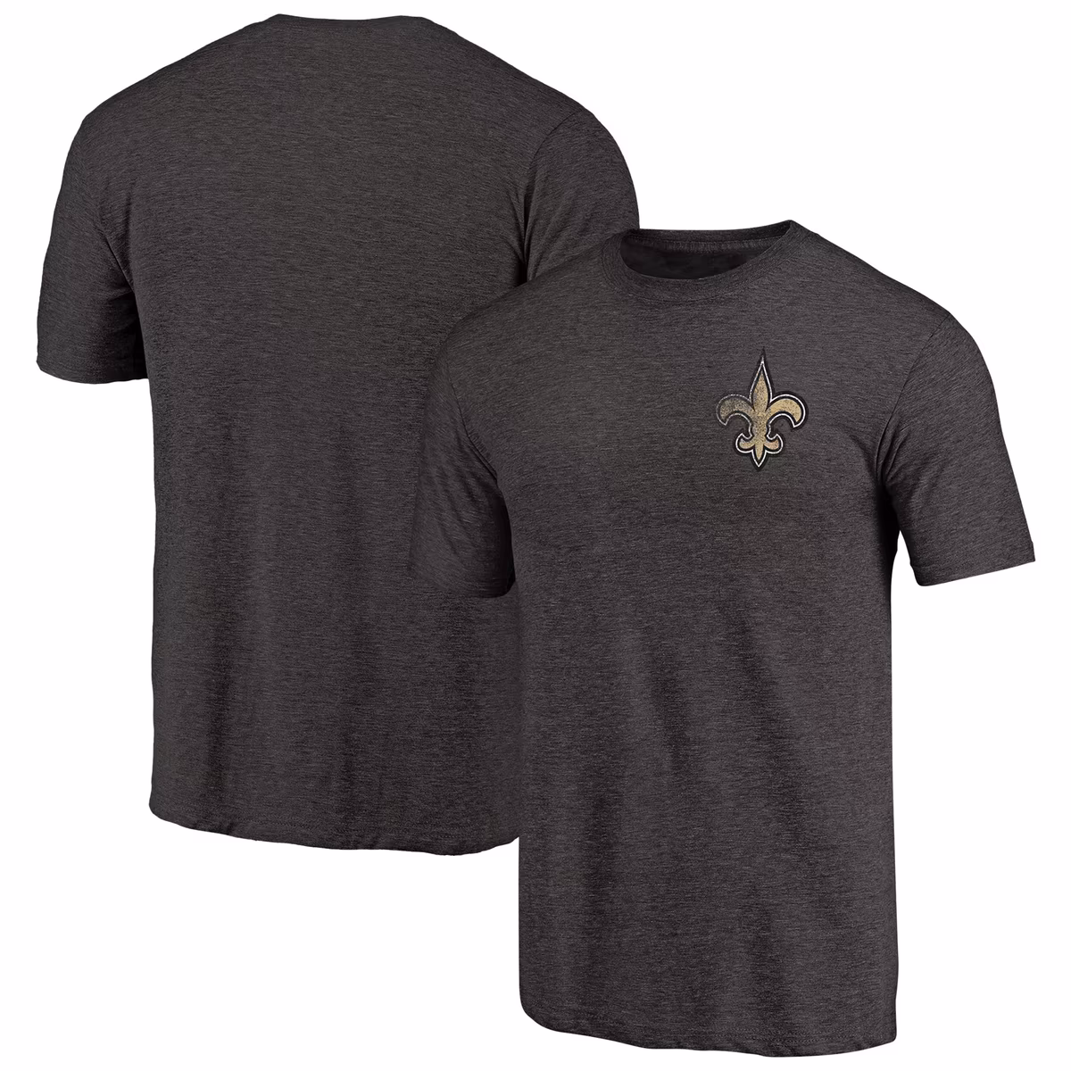 Men's Heather Black New Orleans Saints Primary Logo T-Shirt 10 Men's Heather Black New Orleans Saints Primary Logo T-Shirt