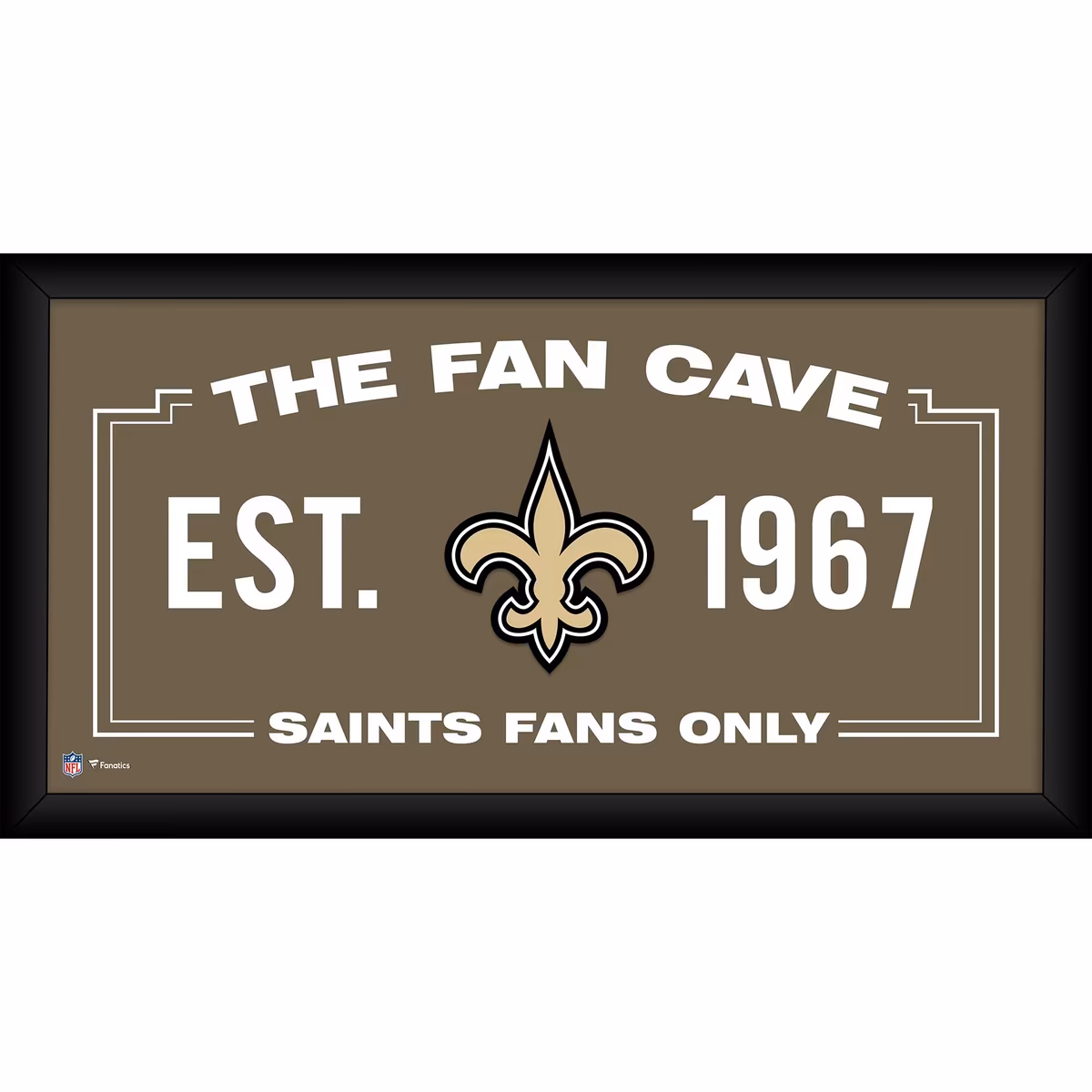 New Orleans Saints Framed 10" x 20" Fan Cave Collage 13 New Orleans Saints Framed 10" x 20" Fan Cave Collage