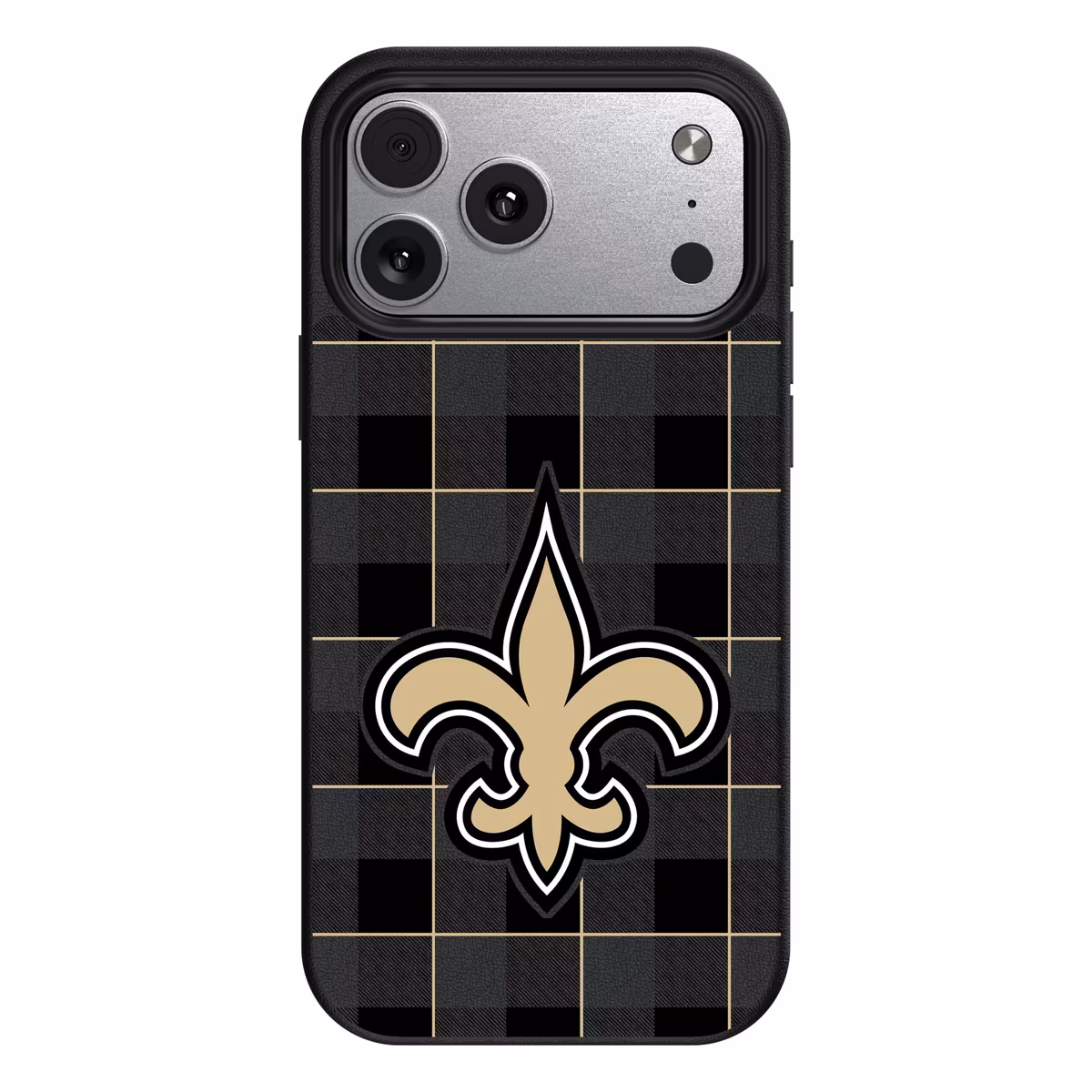Keyscaper New Orleans Saints Plaid Magnetic Bump iPhone Case