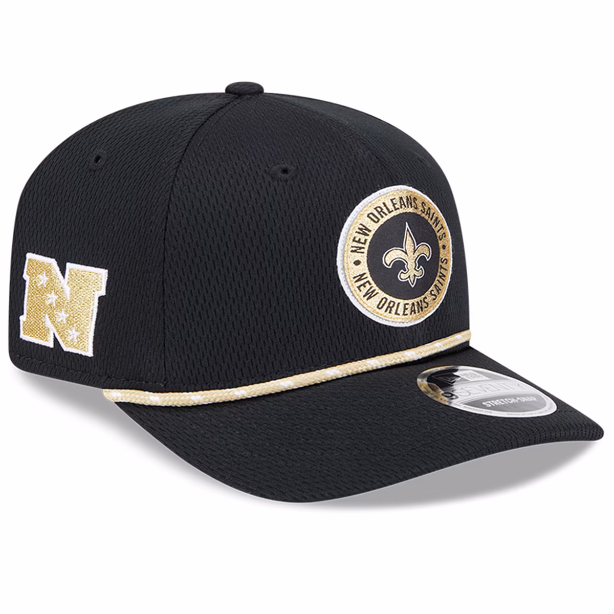 Men's New Era Black New Orleans Saints 2024 Sideline 9SEVENTY Stretch-Snap Hat 2 Men's New Era Black New Orleans Saints 2024 Sideline 9SEVENTY Stretch-Snap Hat