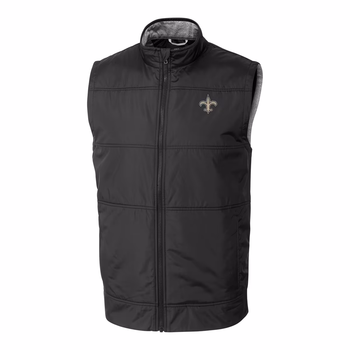 Men's Cutter & Buck Black New Orleans Saints Big & Tall Stealth Full-Zip Vest 12 Men's Cutter & Buck Black New Orleans Saints Big & Tall Stealth Full-Zip Vest