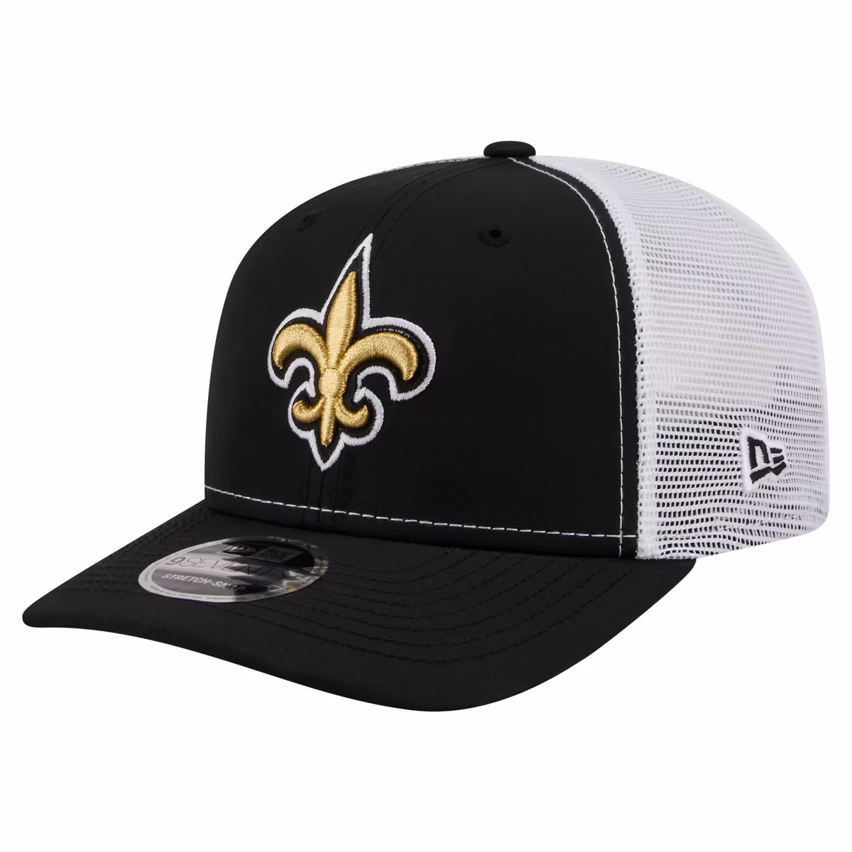 Men's New Era  Black New Orleans Saints 9SEVENTY Trucker Adjustable Hat