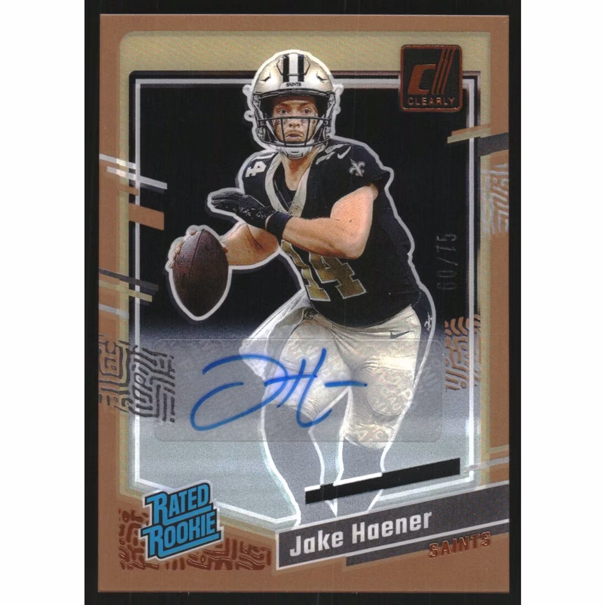 2023 Clearly Donruss Clearly Rated Rookie Autographs Orange #63 Jake Haener