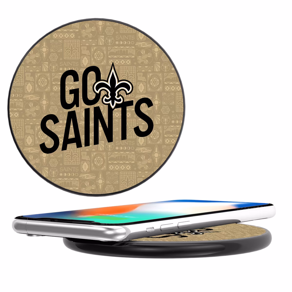 Keyscaper New Orleans Saints 15 Watt Wireless Induction Charger 5 Keyscaper New Orleans Saints 15 Watt Wireless Induction Charger