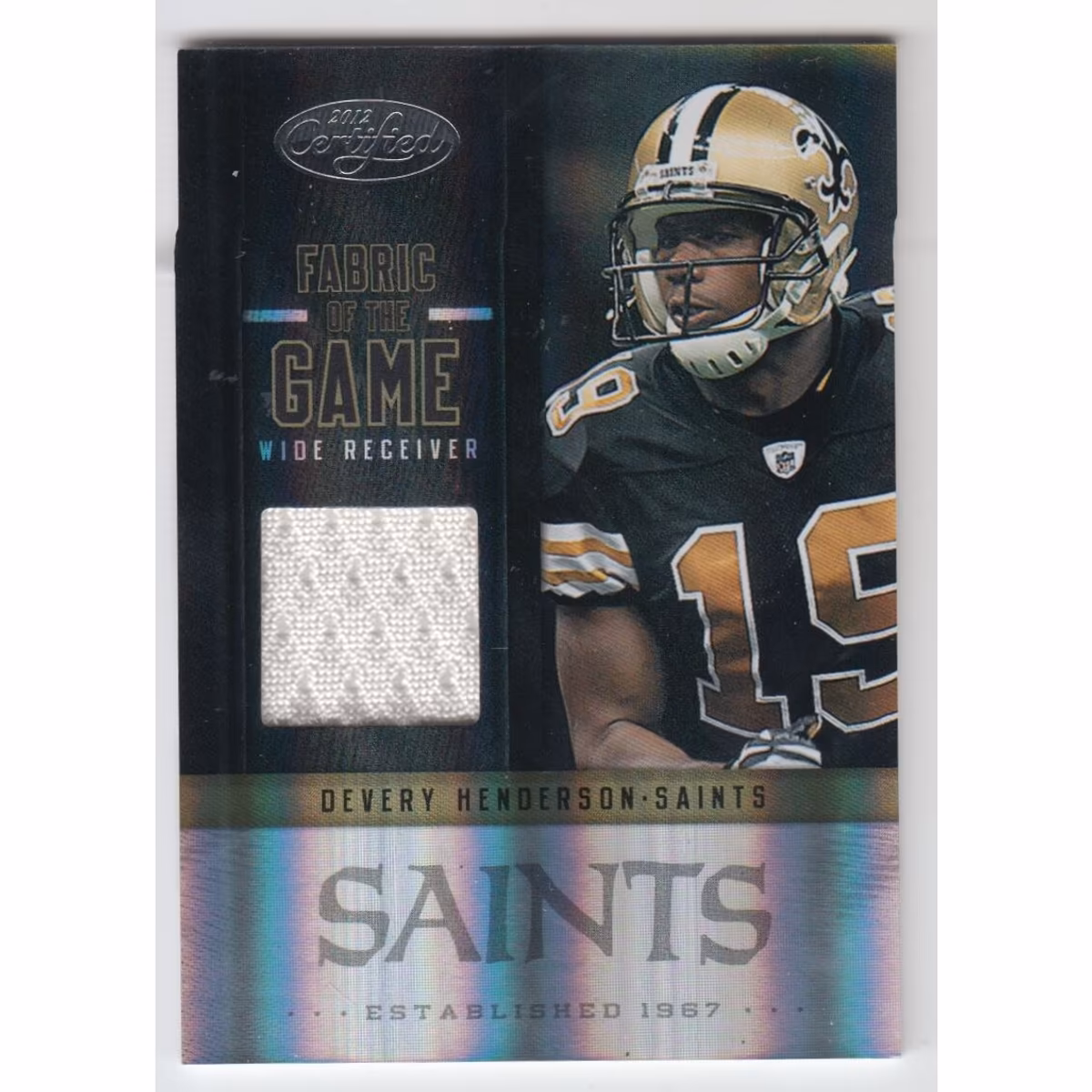 2012 Certified Fabric of the Game #8 Devery Henderson/99