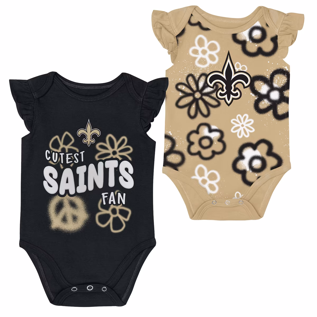 Girls Newborn & Infant Outerstuff New Orleans Saints The Sunshine Two-Piece Bodysuit Set 1 Girls Newborn & Infant Outerstuff New Orleans Saints The Sunshine Two-Piece Bodysuit Set