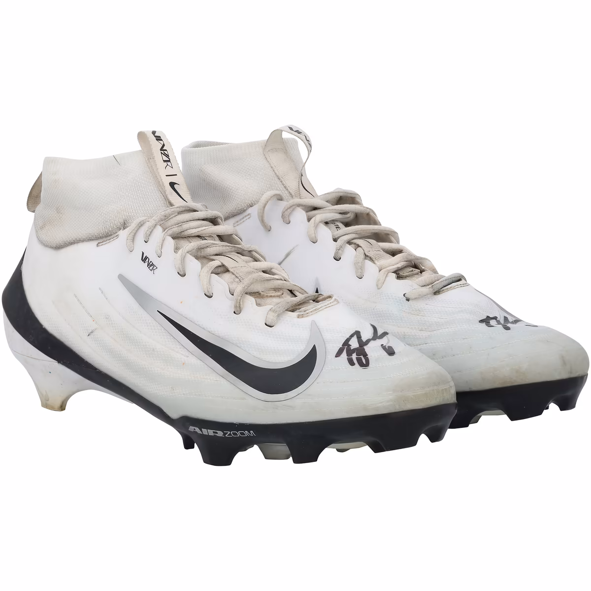Tyler Shough New Orleans Saints Autographed Game-Used White/Black Nike Cleats from the 2025-26 NFL Season - NF70452032-33 19 Tyler Shough New Orleans Saints Autographed Game-Used White/Black Nike Cleats from the 2025-26 NFL Season - NF70452032-33