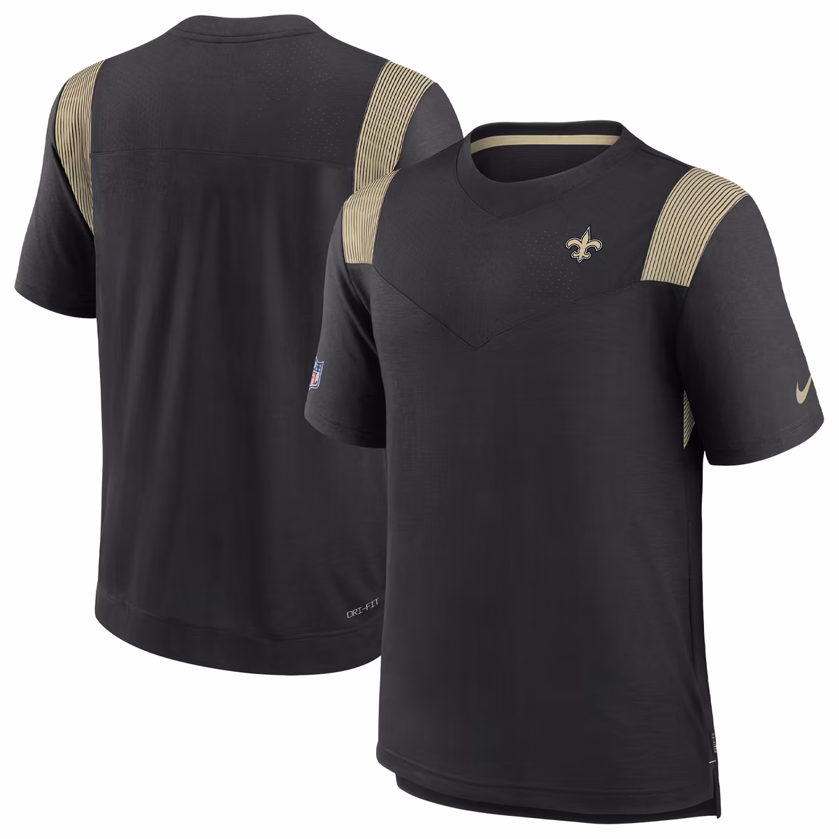 Men's Nike Black New Orleans Saints Sideline Tonal Logo Performance Player T-Shirt 2 Men's Nike Black New Orleans Saints Sideline Tonal Logo Performance Player T-Shirt