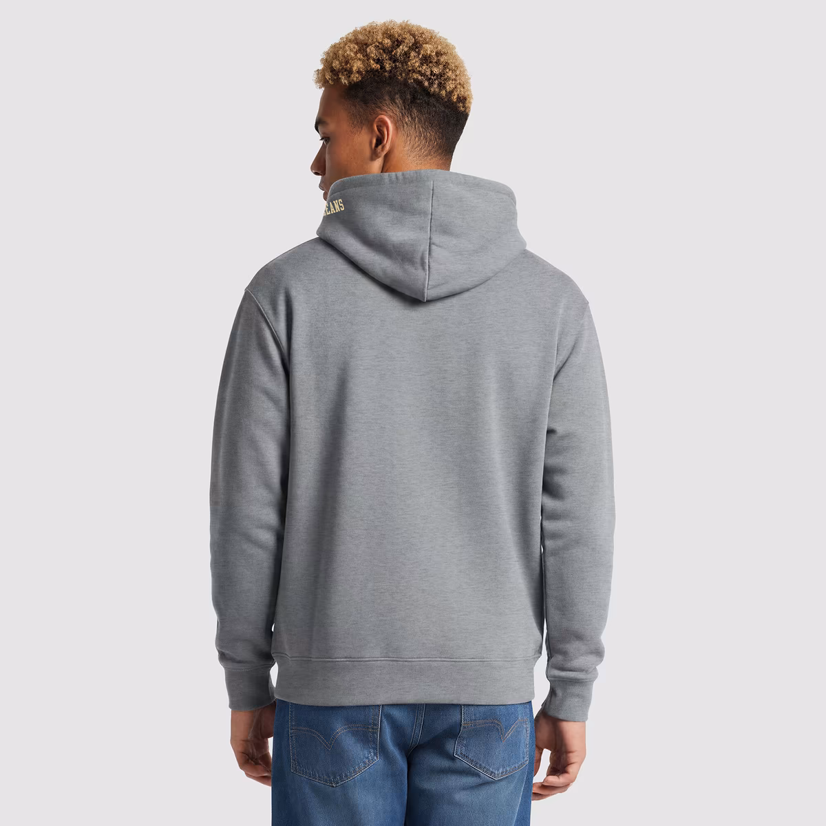 Men's Champion Heather Gray/Black New Orleans Saints Contrast Hoodie 3 Men's Champion Heather Gray/Black New Orleans Saints Contrast Hoodie