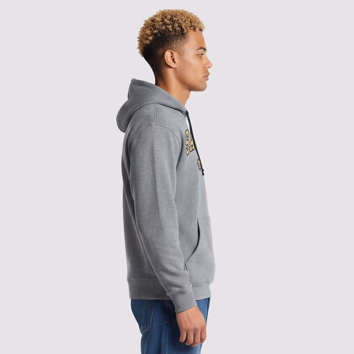 Men's Champion Heather Gray/Black New Orleans Saints Contrast Hoodie 5 Men's Champion Heather Gray/Black New Orleans Saints Contrast Hoodie