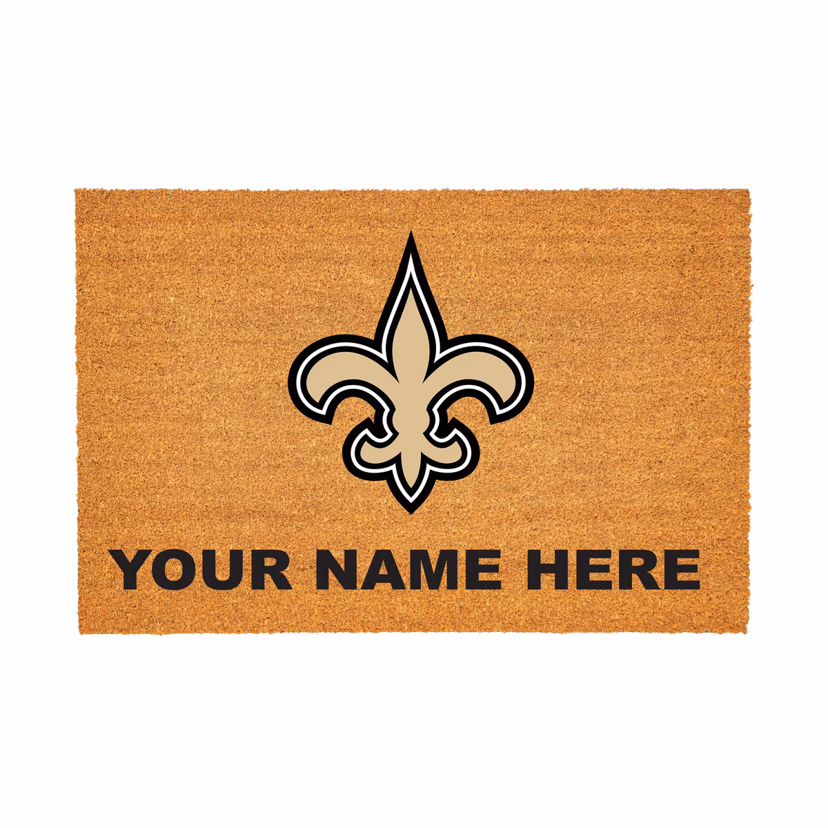 New Orleans Saints 24" x 36" Team Logo Personalized Coir Door Mat 8 New Orleans Saints 24" x 36" Team Logo Personalized Coir Door Mat