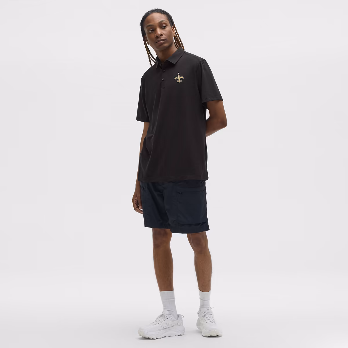 Men's lululemon Black New Orleans Saints Evolution Polo 4 Men's lululemon Black New Orleans Saints Evolution Polo