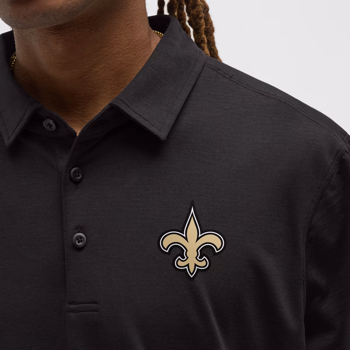 Men's lululemon Black New Orleans Saints Evolution Polo 5 Men's lululemon Black New Orleans Saints Evolution Polo