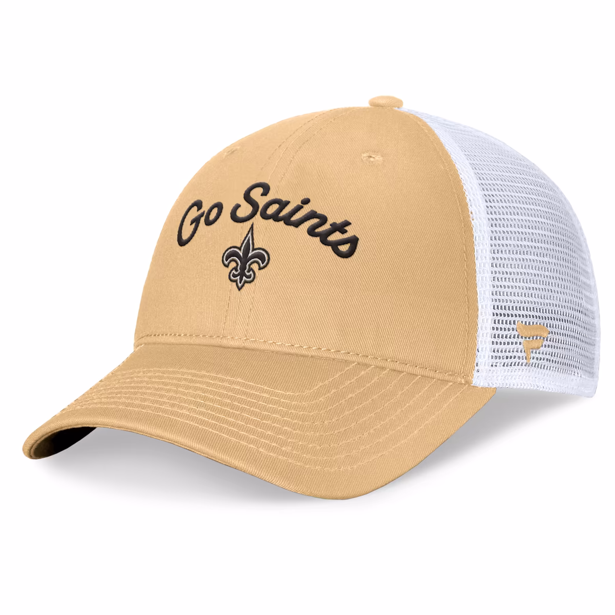 Women's Fanatics Gold New Orleans Saints Slogan Trucker Adjustable Hat