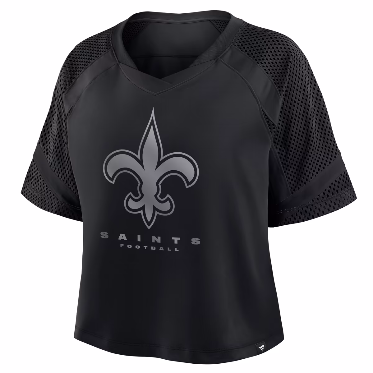 Women's Fanatics New Orleans Saints Oversized Raglan V-Neck Blackout Fashion Jersey 5 Women's Fanatics New Orleans Saints Oversized Raglan V-Neck Blackout Fashion Jersey