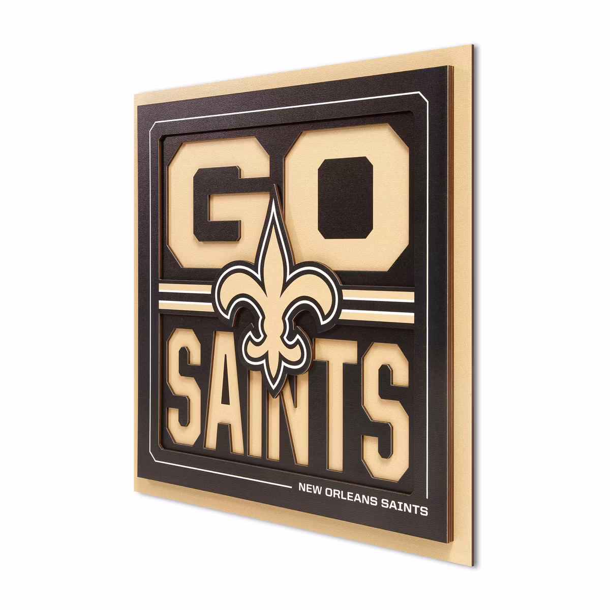IDNA New Orleans Saints 12" x 12" Slogan Series 3D Wall Art 2 IDNA New Orleans Saints 12" x 12" Slogan Series 3D Wall Art