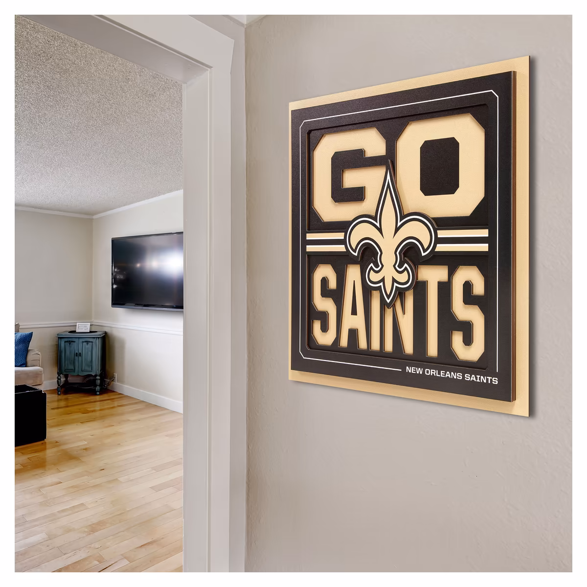 IDNA New Orleans Saints 12" x 12" Slogan Series 3D Wall Art 4 IDNA New Orleans Saints 12" x 12" Slogan Series 3D Wall Art