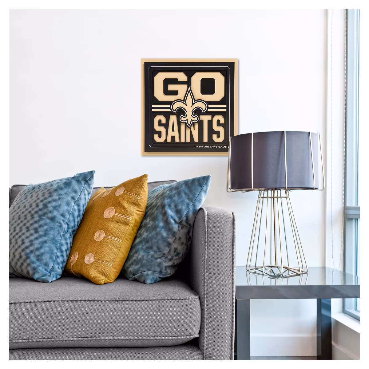 IDNA New Orleans Saints 12" x 12" Slogan Series 3D Wall Art 5 IDNA New Orleans Saints 12" x 12" Slogan Series 3D Wall Art