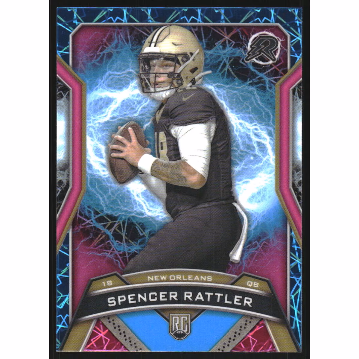 2024 Topps Resurgence Sky Blue and Pink Shock #166 Spencer Rattler