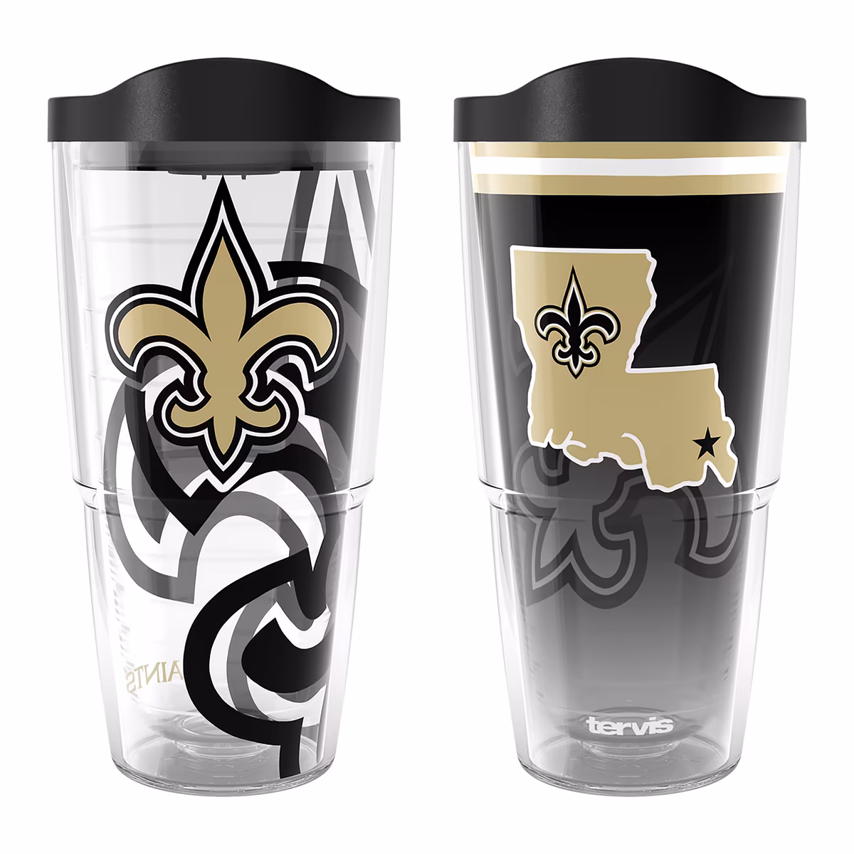 Tervis New Orleans Saints 24oz NFL 2 PACK Genuine & Forever Fan 4 Tervis New Orleans Saints 24oz NFL 2 PACK Genuine & Forever Fan