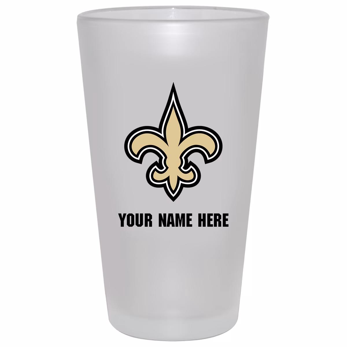 New Orleans Saints 16oz. Frosted Personalized Pint Glass