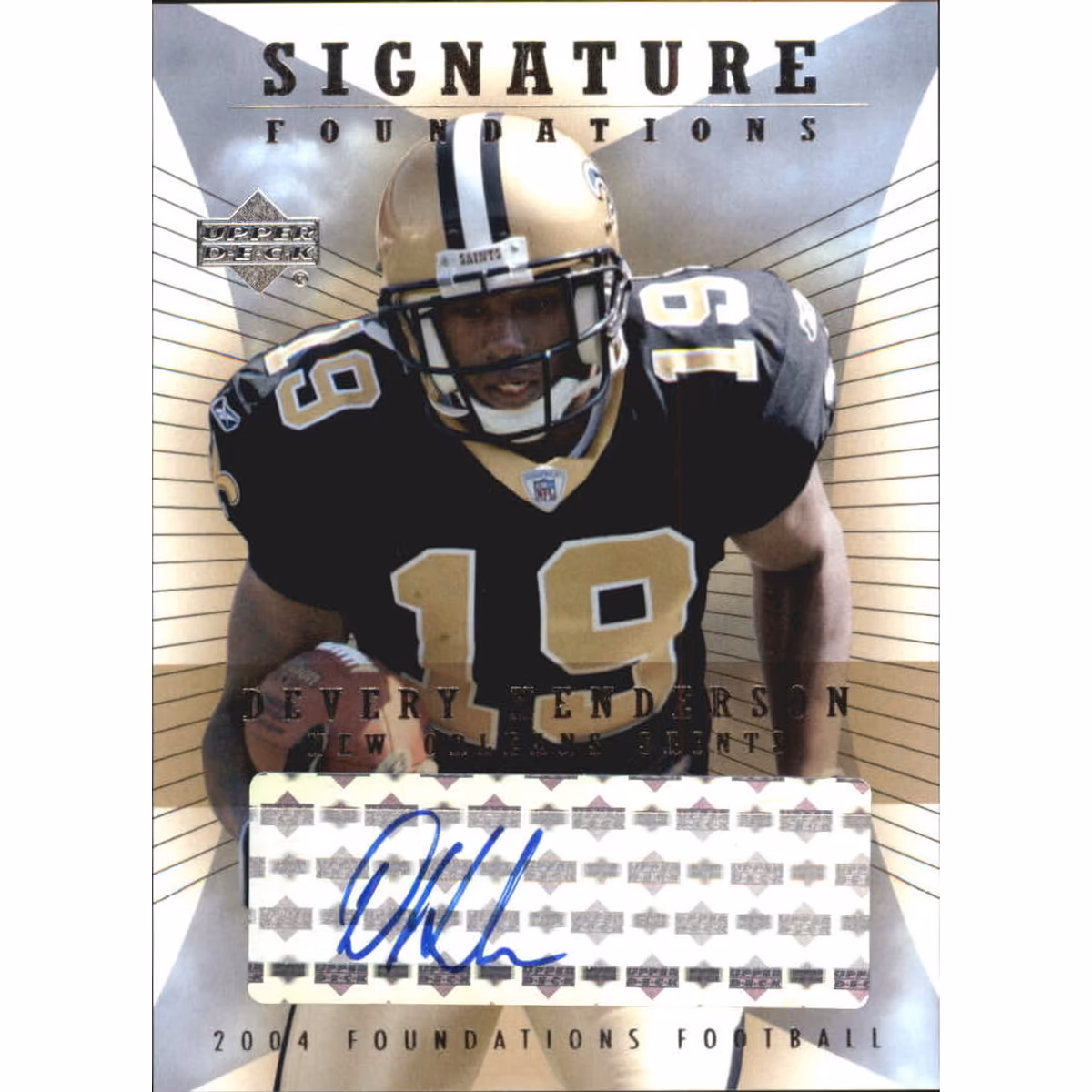 2004 Upper Deck Foundations Signature Foundations #SFDV Devery Henderson