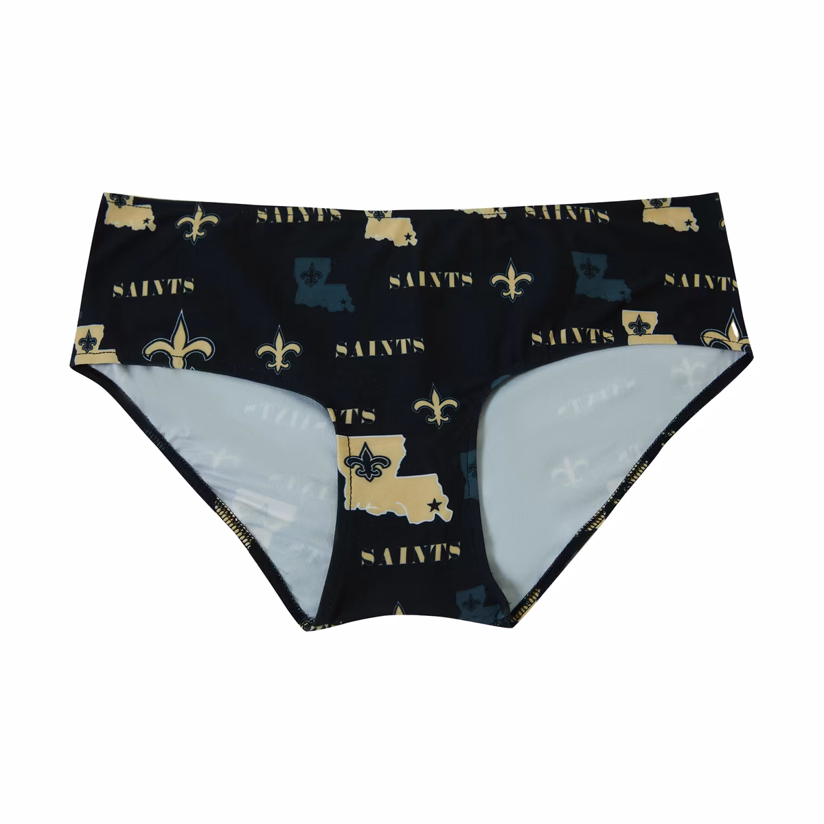 Women's Concepts Sport Black New Orleans Saints Mosaic Allover Print Knit Panty 3 Women's Concepts Sport Black New Orleans Saints Mosaic Allover Print Knit Panty