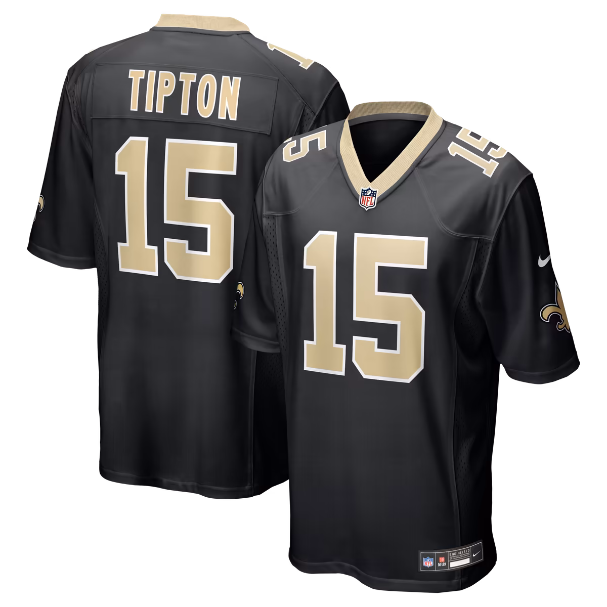 Men's Nike Mason Tipton Black New Orleans Saints Team Game Jersey 2 Men's Nike Mason Tipton Black New Orleans Saints Team Game Jersey