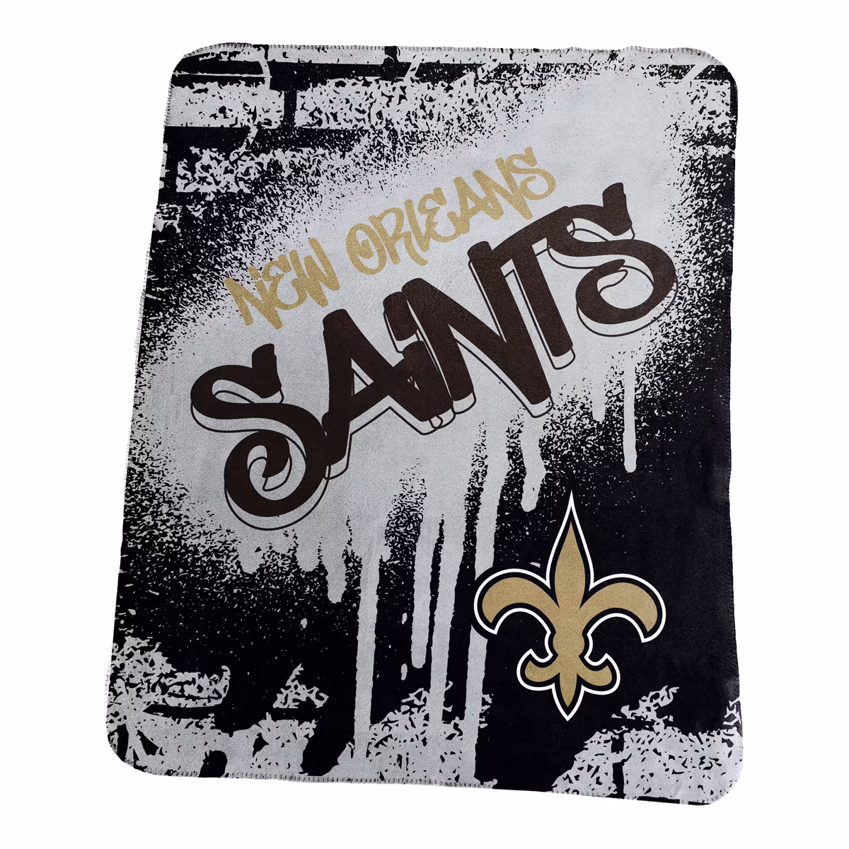 Logo Brands New Orleans Saints 50" x 60" Classic Graffiti Fleece Throw Blanket 1 Logo Brands New Orleans Saints 50" x 60" Classic Graffiti Fleece Throw Blanket