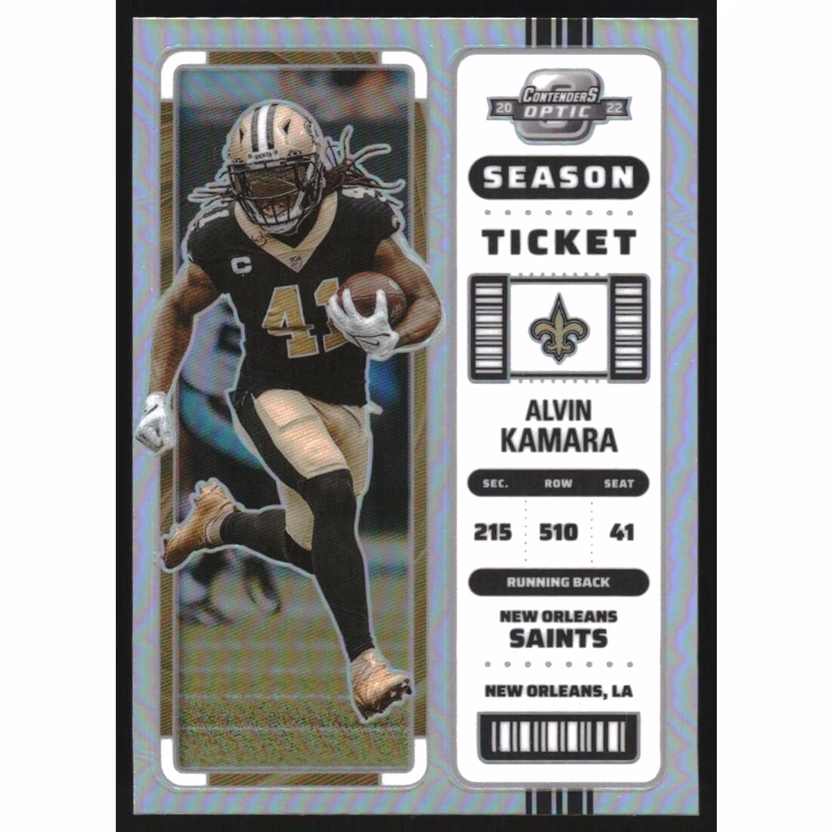 2022 Panini Contenders Optic Silver #36 Alvin Kamara