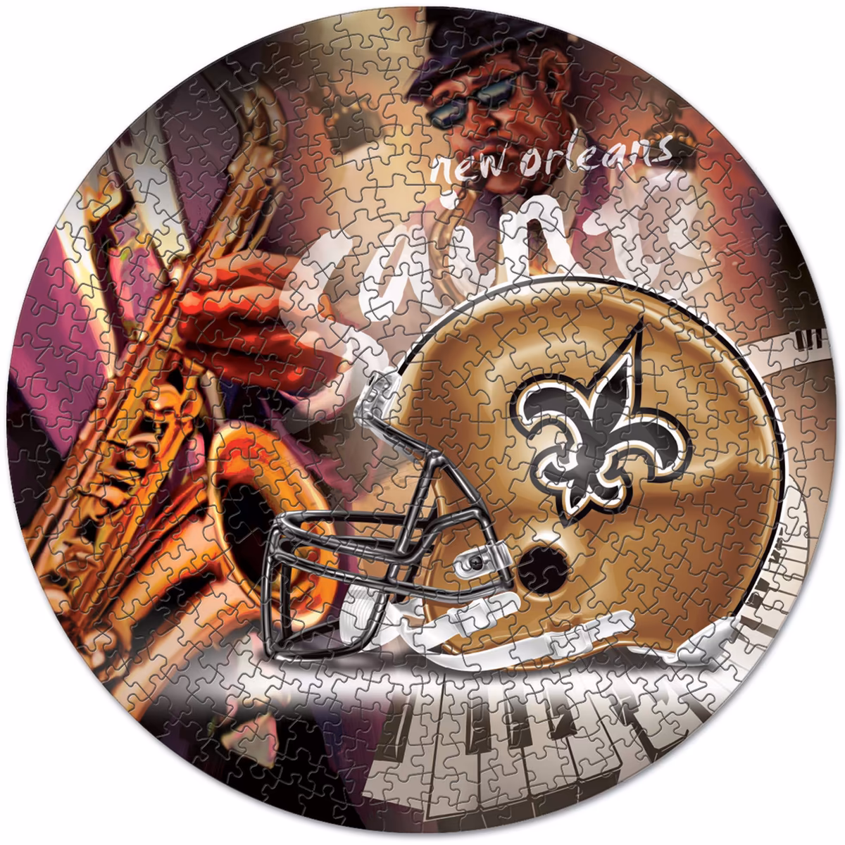 WinCraft New Orleans Saints Round 500-Piece Puzzle