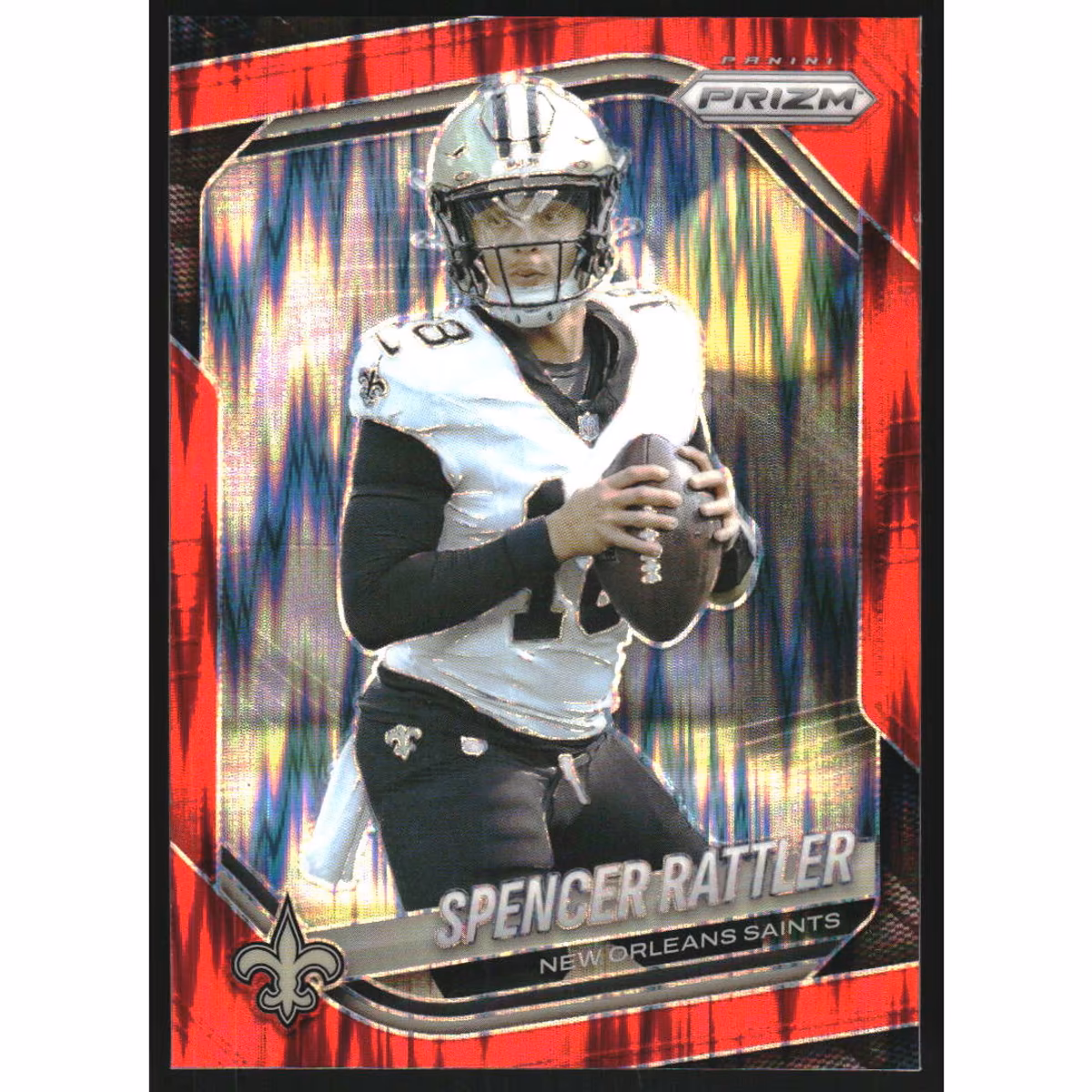 2025 Panini Prizm Prizms Red Flash #186 Spencer Rattler