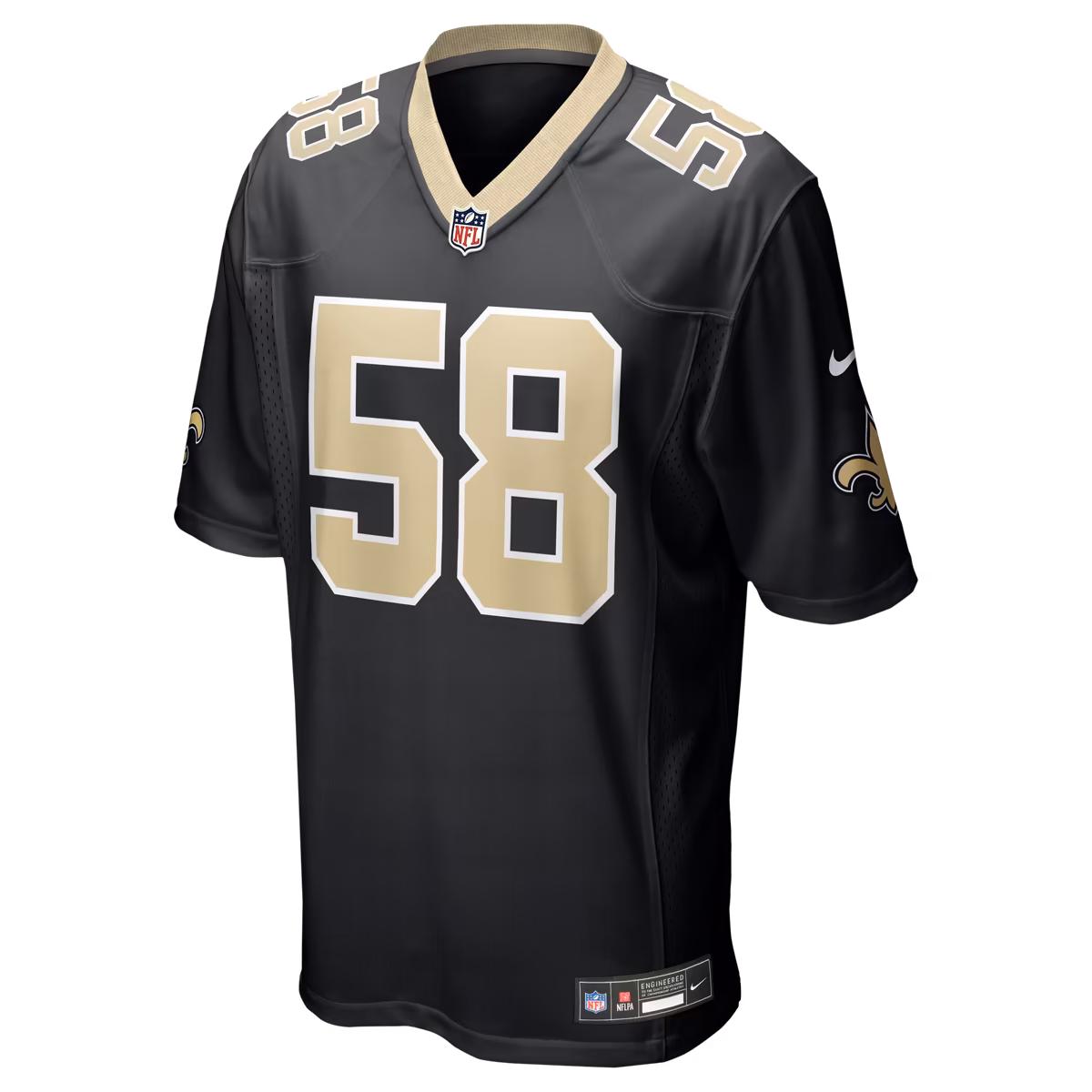 Men's Nike Chris Rumph II Black New Orleans Saints Team Game Jersey 3 Men's Nike Chris Rumph II Black New Orleans Saints Team Game Jersey