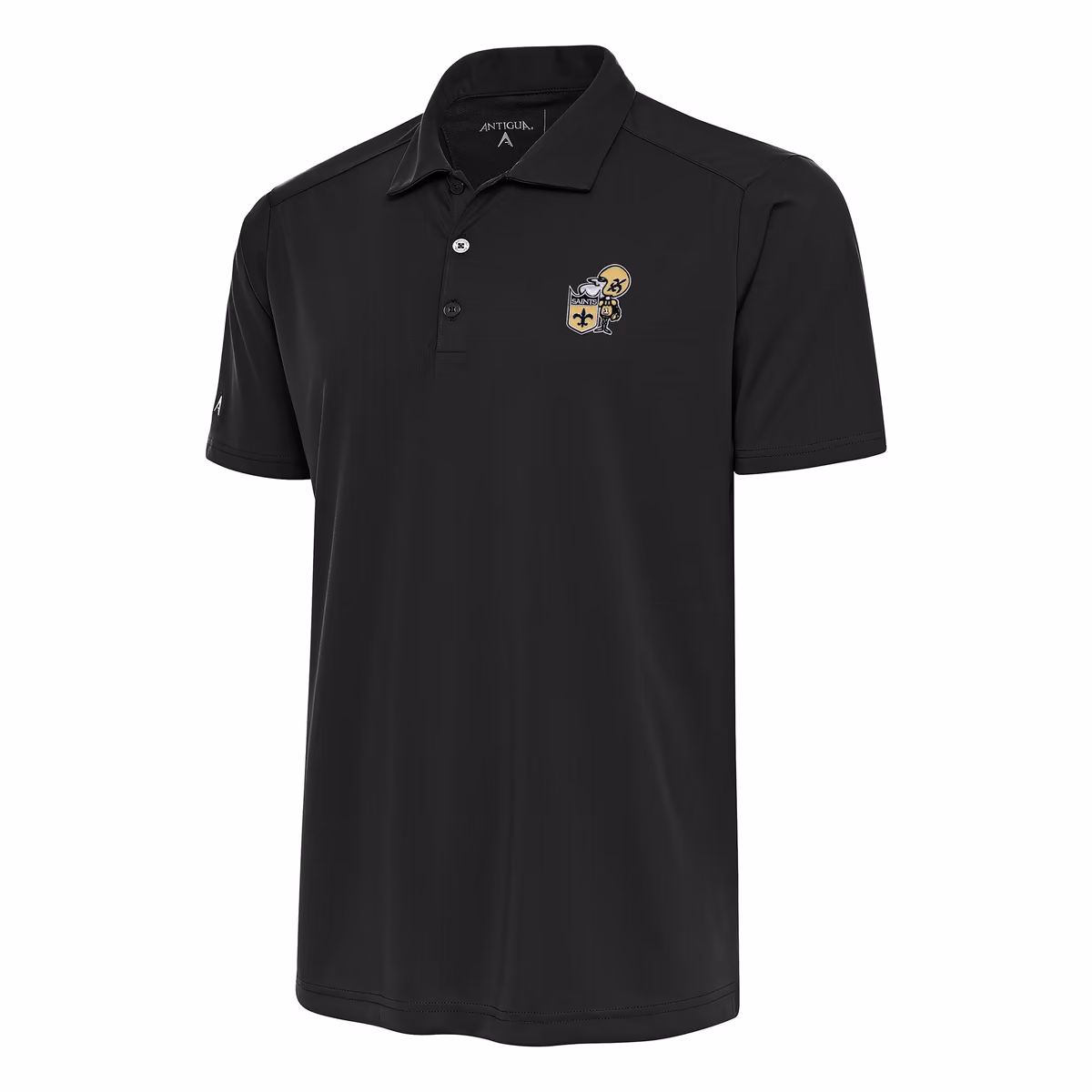 Men's Antigua Charcoal New Orleans Saints Team Logo Throwback Tribute Polo 18 Men's Antigua Charcoal New Orleans Saints Team Logo Throwback Tribute Polo