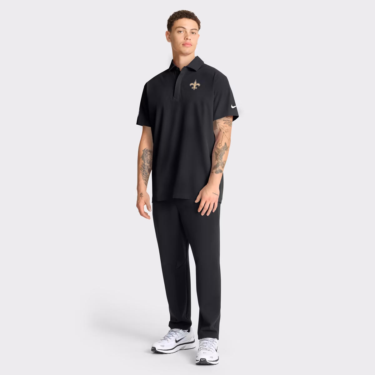 Men's Nike Black New Orleans Saints Sideline Woven Dri-FIT Polo 4 Men's Nike Black New Orleans Saints Sideline Woven Dri-FIT Polo