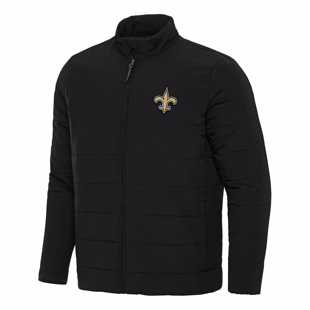 Men's Antigua Black New Orleans Saints Swelter Full-Zip Jacket 21 Men's Antigua Black New Orleans Saints Swelter Full-Zip Jacket