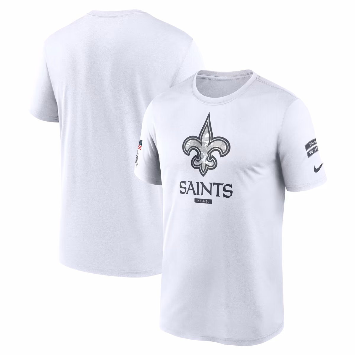 Men's Nike White New Orleans Saints 2024 Salute To Service Legend Performance T-Shirt 20 Men's Nike White New Orleans Saints 2024 Salute To Service Legend Performance T-Shirt