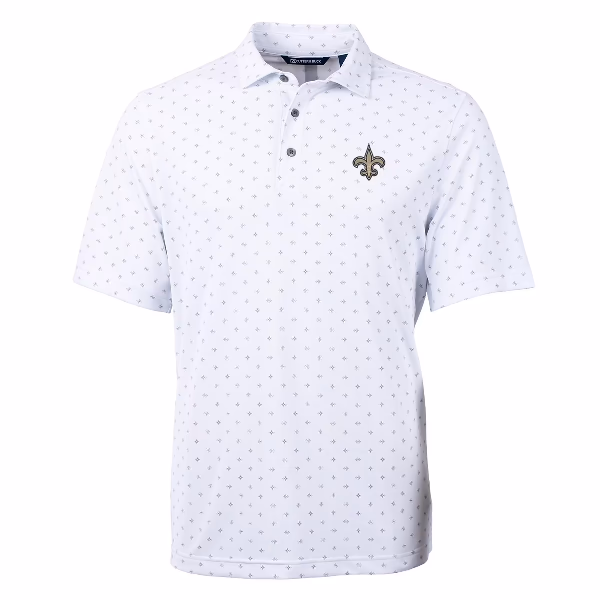 Men's Cutter & Buck White New Orleans Saints Virtue Eco Pique Tile Print Polo 1 Men's Cutter & Buck White New Orleans Saints Virtue Eco Pique Tile Print Polo