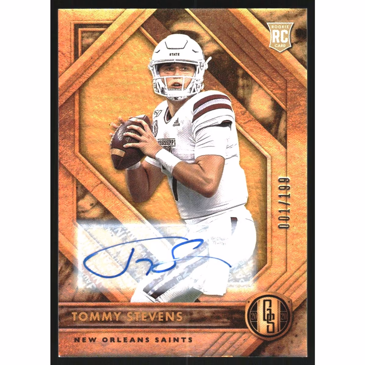 2020 Panini Gold Standard Rookies Autographs #190 Tommy Stevens/199 9 2020 Panini Gold Standard Rookies Autographs #190 Tommy Stevens/199
