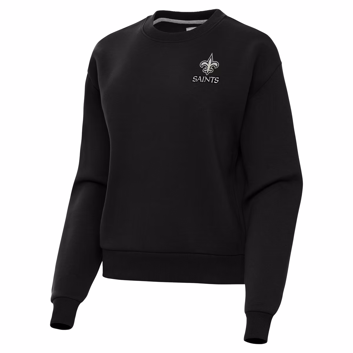 Women's Antigua Black New Orleans Saints Victory Pullover Sweatshirt 1 Women's Antigua Black New Orleans Saints Victory Pullover Sweatshirt