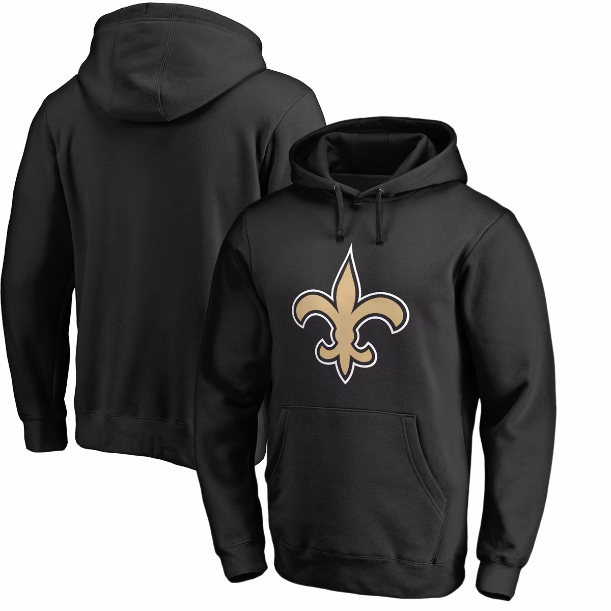 Men's Black New Orleans Saints Primary Logo Pullover Hoodie 2 Men's Black New Orleans Saints Primary Logo Pullover Hoodie
