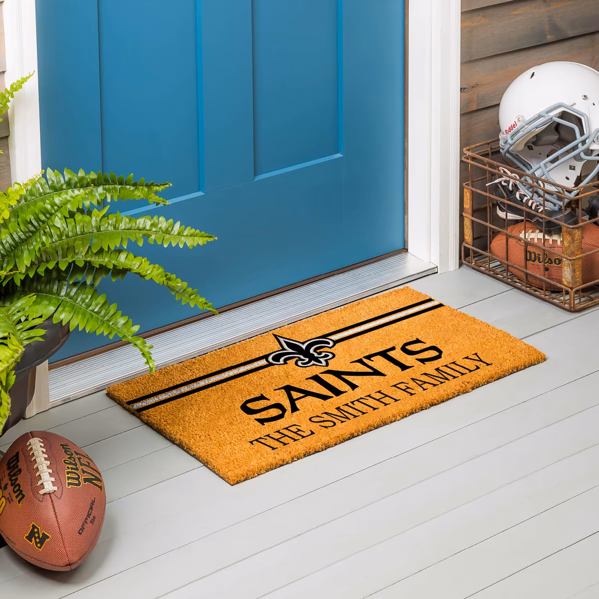 New Orleans Saints 18" x 30" Personalized Coir Doormat 3 New Orleans Saints 18" x 30" Personalized Coir Doormat