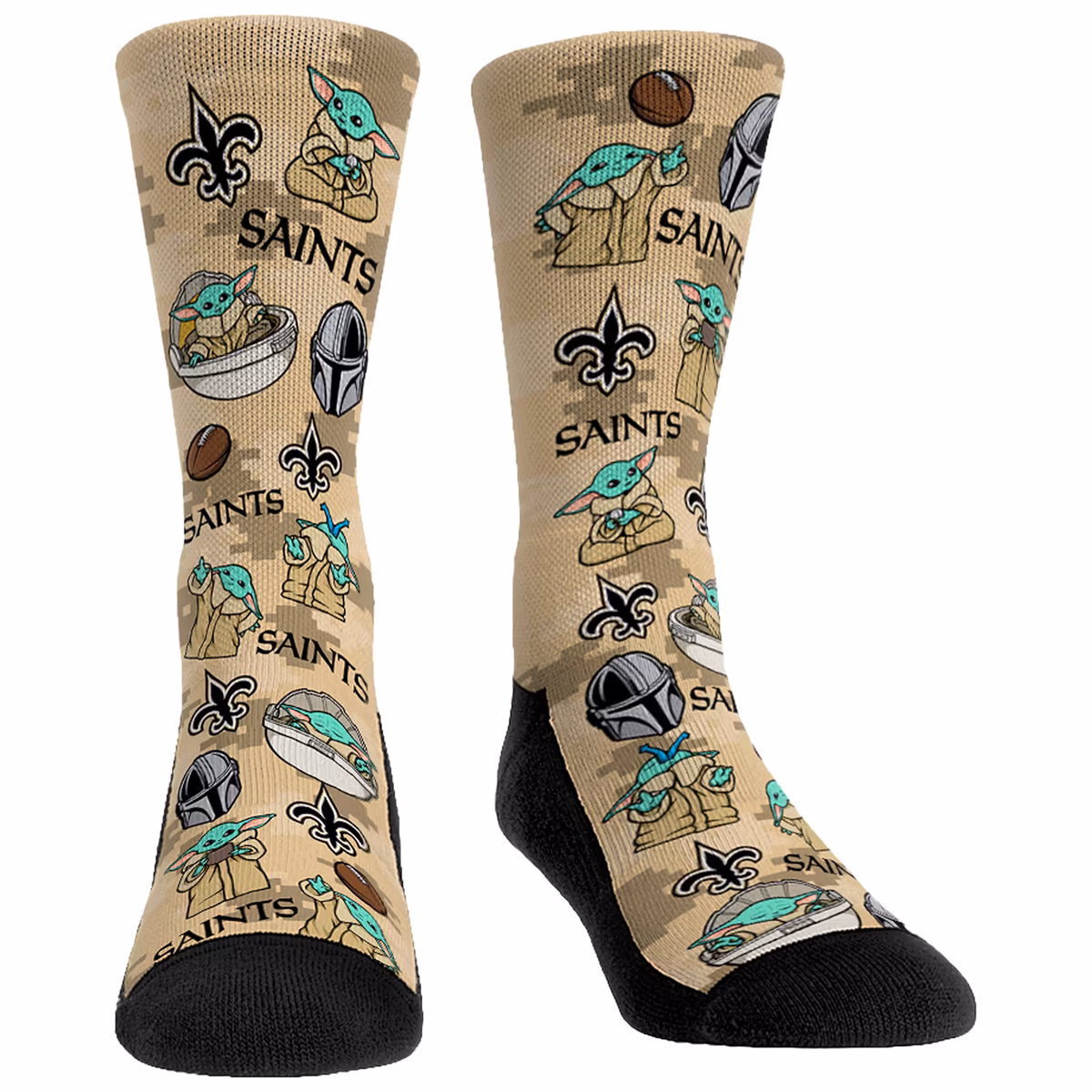 Unisex Rock Em New Orleans Saints 3-Pack Mandalorian Crew Socks 3 Unisex Rock Em New Orleans Saints 3-Pack Mandalorian Crew Socks