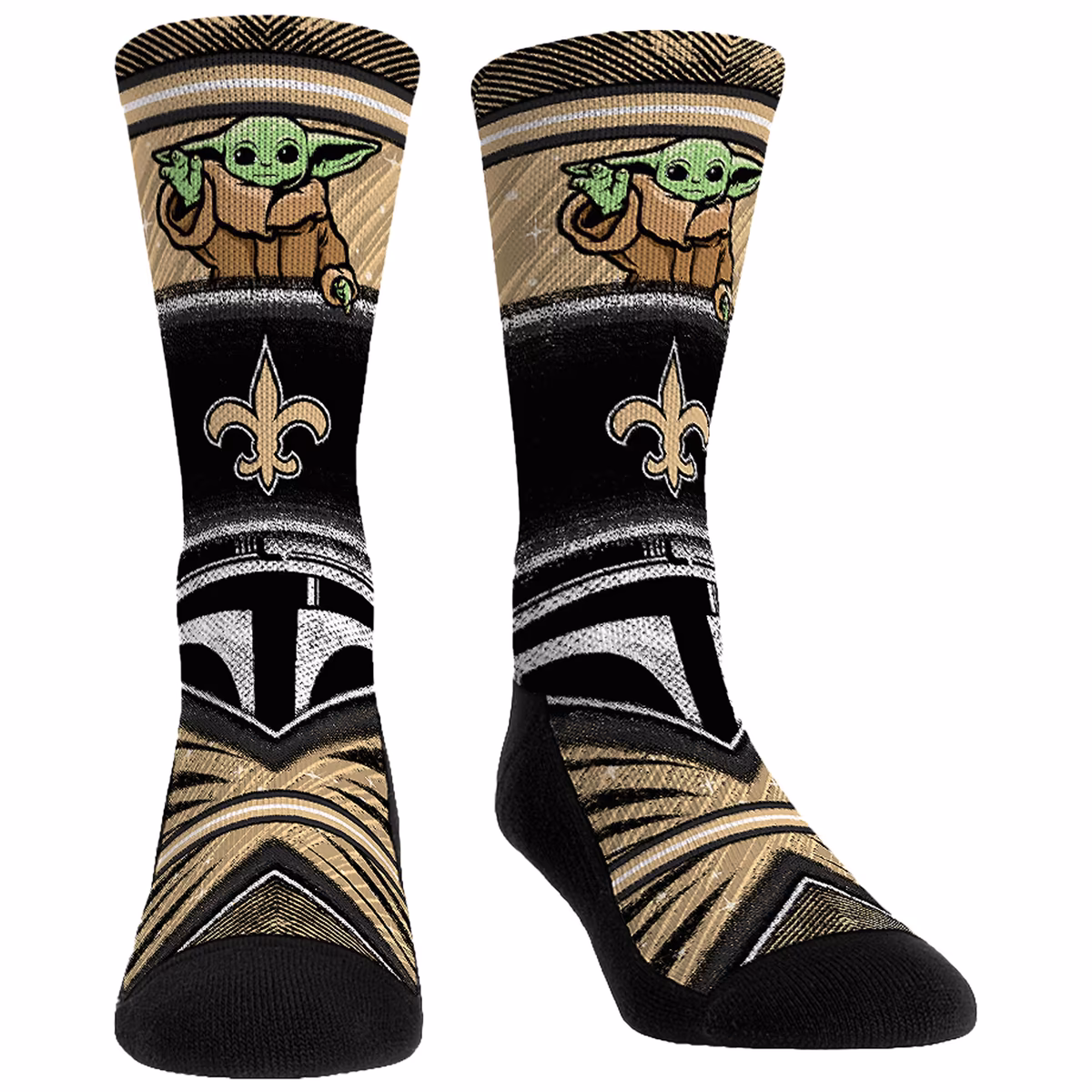 Unisex Rock Em New Orleans Saints 3-Pack Mandalorian Crew Socks 4 Unisex Rock Em New Orleans Saints 3-Pack Mandalorian Crew Socks