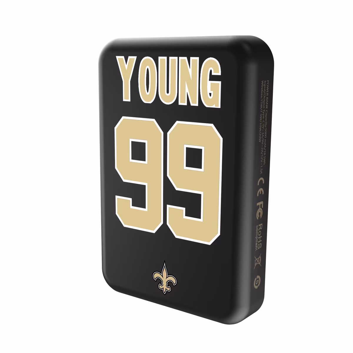 Keyscaper Chase Young New Orleans Saints 5000mAh Wireless Magnetic Power Bank 3 Keyscaper Chase Young New Orleans Saints 5000mAh Wireless Magnetic Power Bank