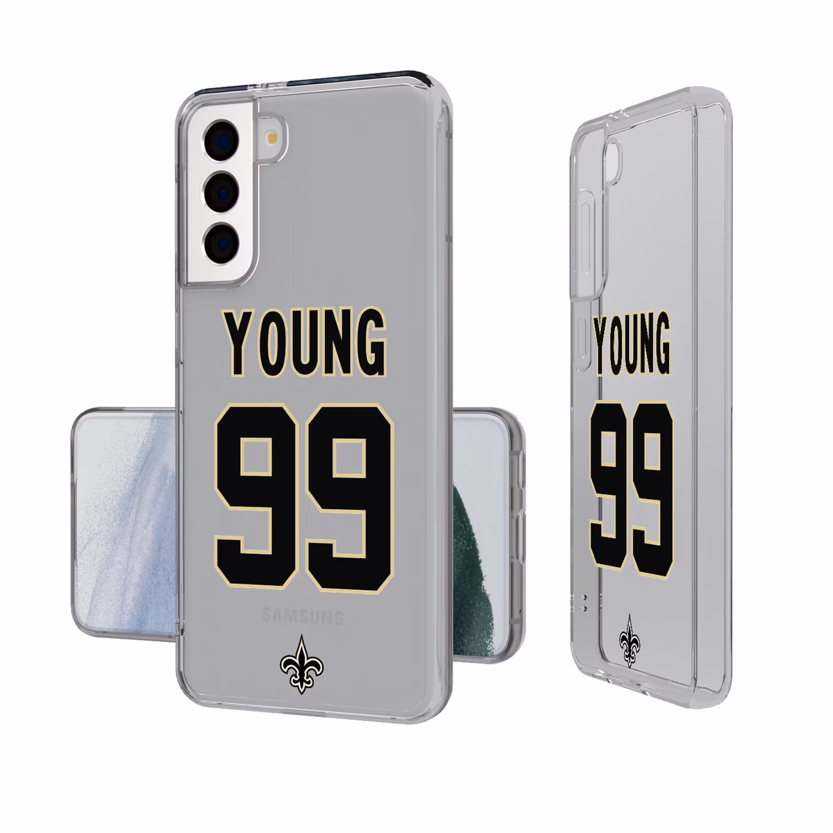 Keyscaper Chase Young New Orleans Saints Galaxy Clear Case 1 Keyscaper Chase Young New Orleans Saints Galaxy Clear Case