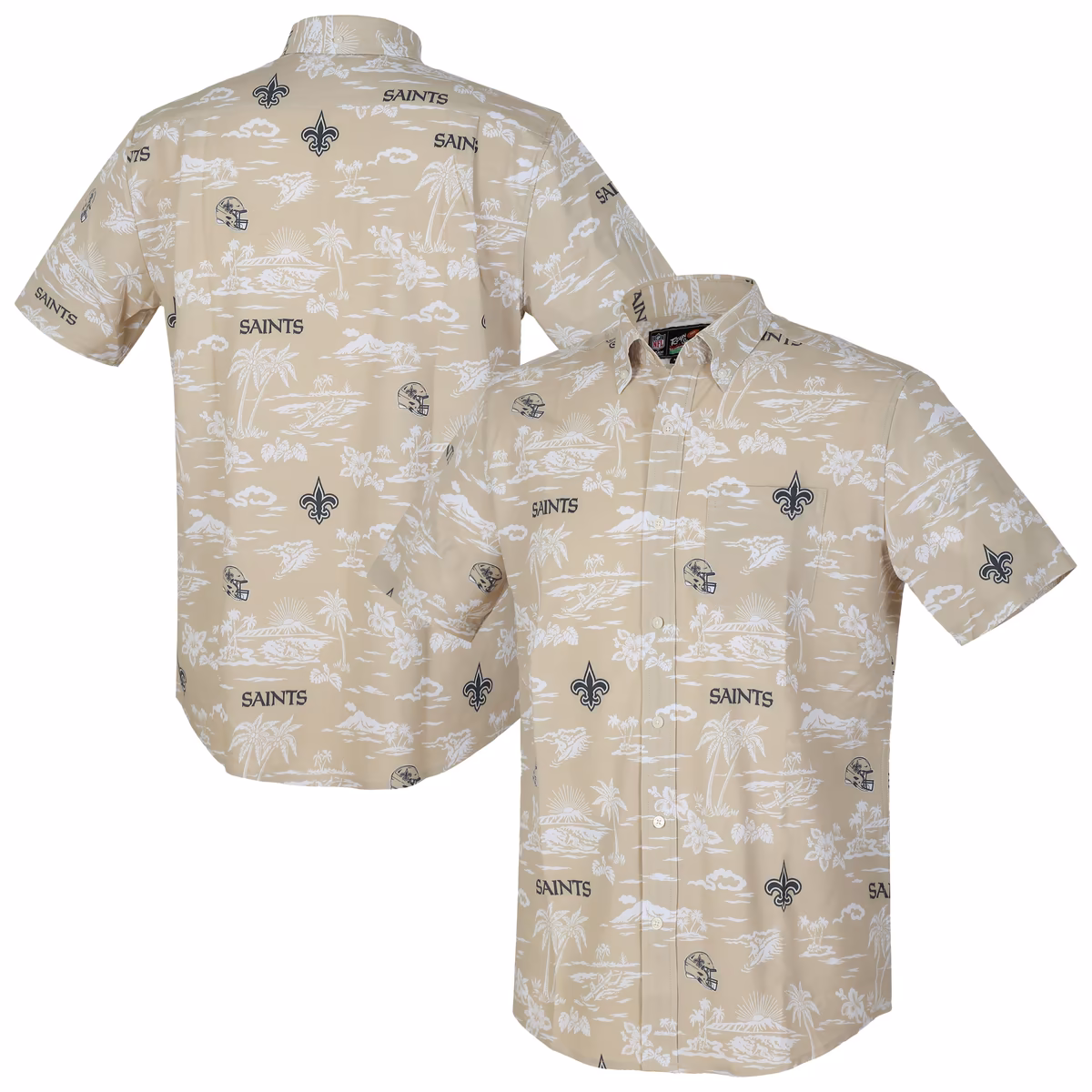 Men's Reyn Spooner  Gold New Orleans Saints Kekai Performance Button-Down Top