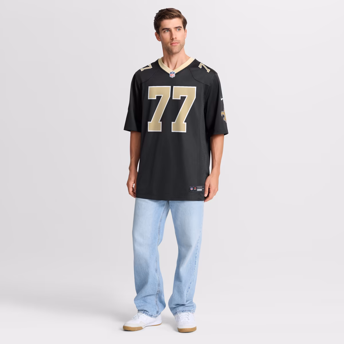 Men's Nike Dillon Radunz Black New Orleans Saints Team Game Jersey 8 Men's Nike Dillon Radunz Black New Orleans Saints Team Game Jersey